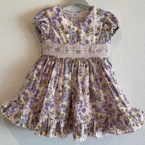 iris & ivy Floral Dress in Purple and Green smocked detail
18 months